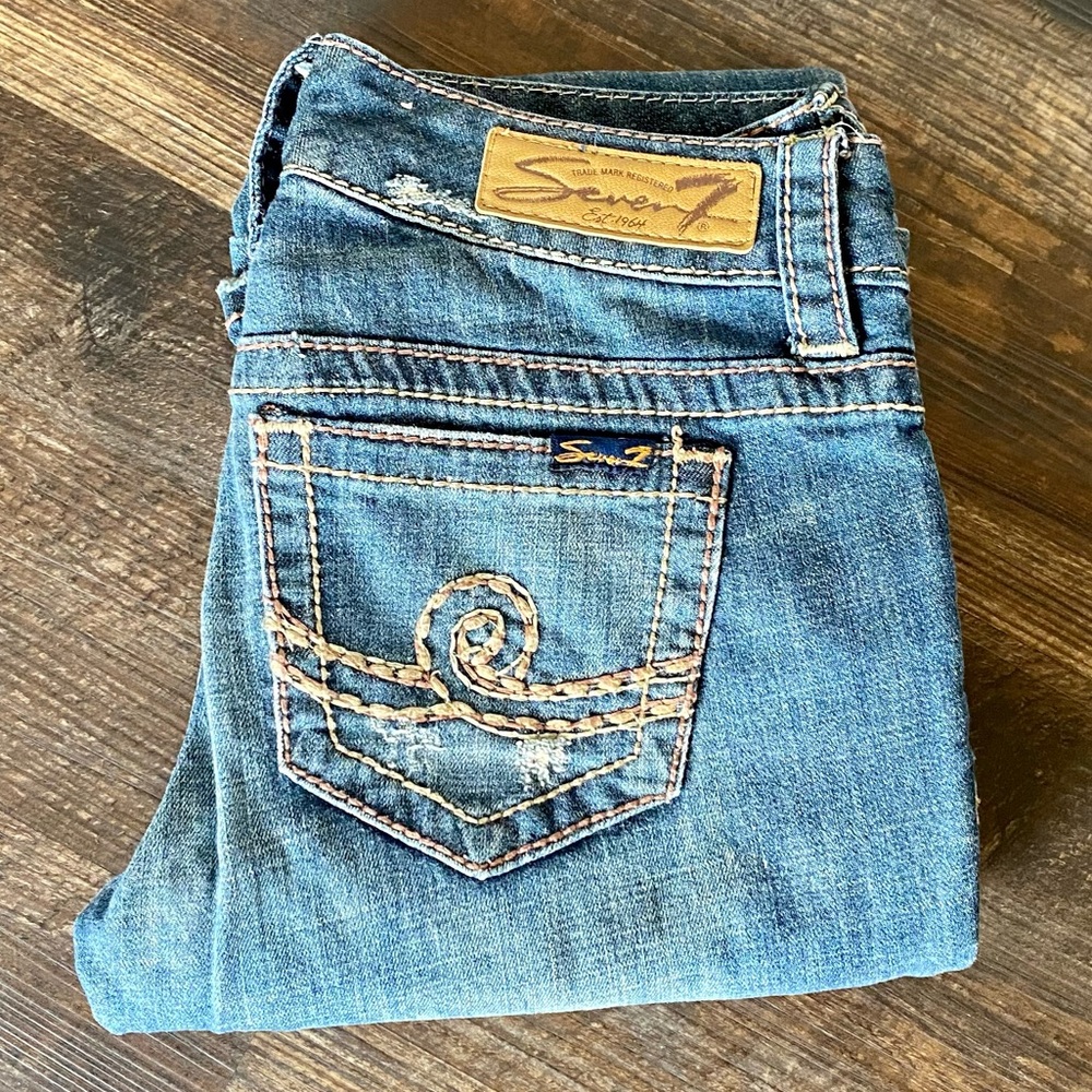 Seven7 Bootcut 25/32 Tattered Jeans